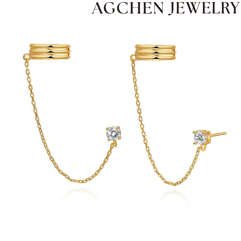 AG Fashionable Chain Dangle Earrings