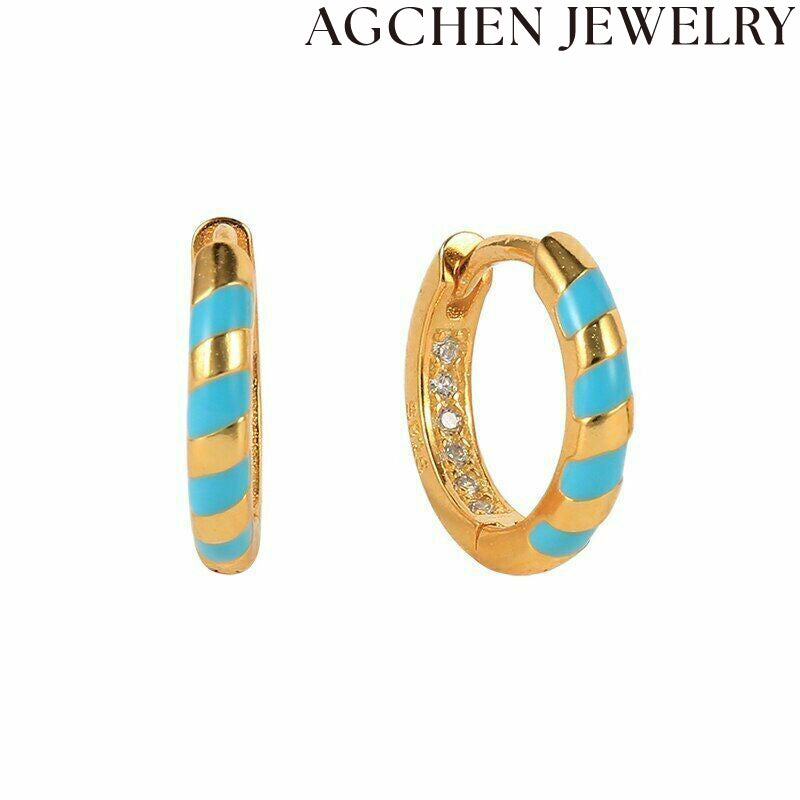 AG Spiral Black and White Earrings