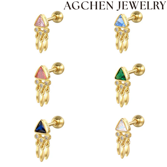 AG Tassel and Zircon Earrings