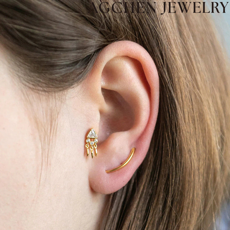 AG Tassel and Zircon Earrings