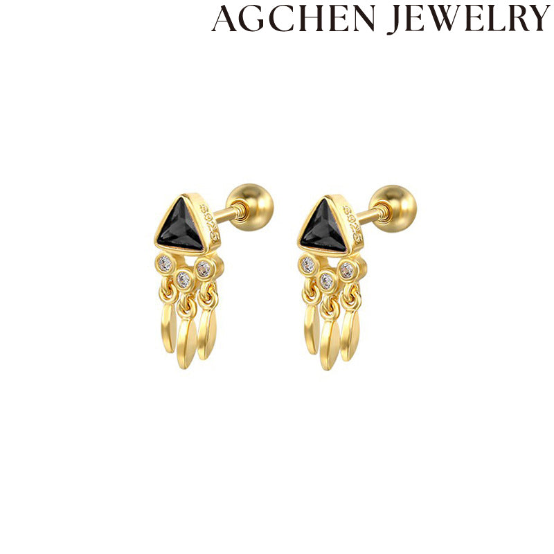 AG Tassel and Zircon Earrings