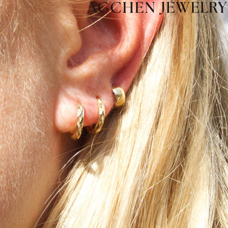 AG Minimalist Women's Hoop Earrings