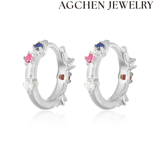 AG Colorful Zirconia Earrings