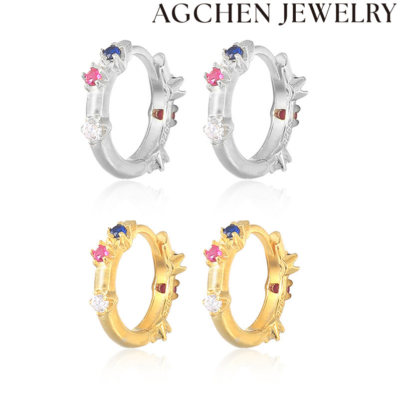 AG Colorful Zirconia Earrings