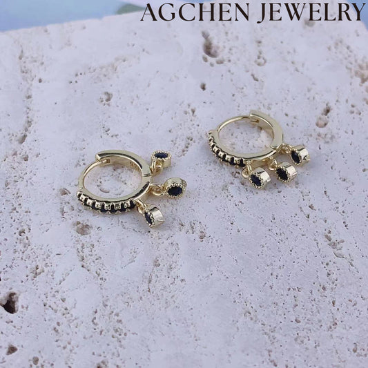 AG Trio Zirconia Earrings