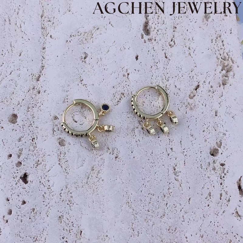 AG Trio Zirconia Earrings