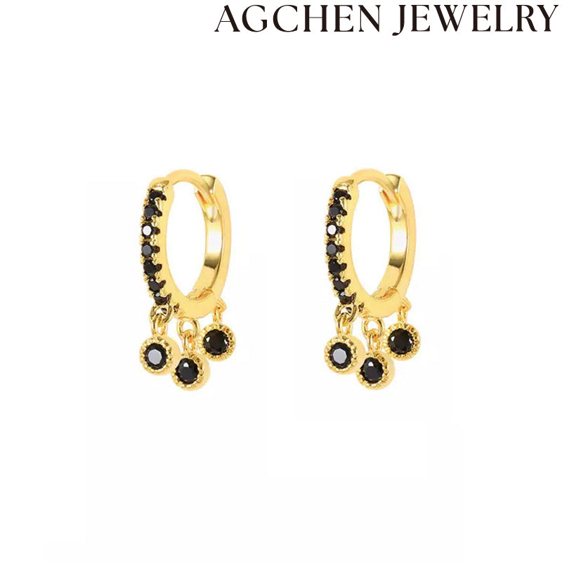 AG Trio Zirconia Earrings
