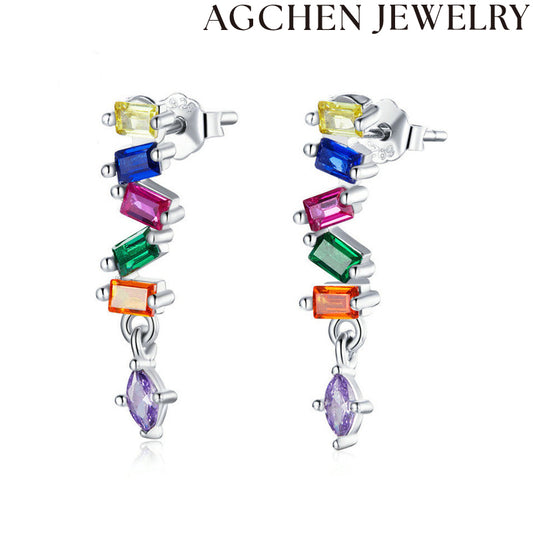 AG Starry Multicolor Zirconia Earrings
