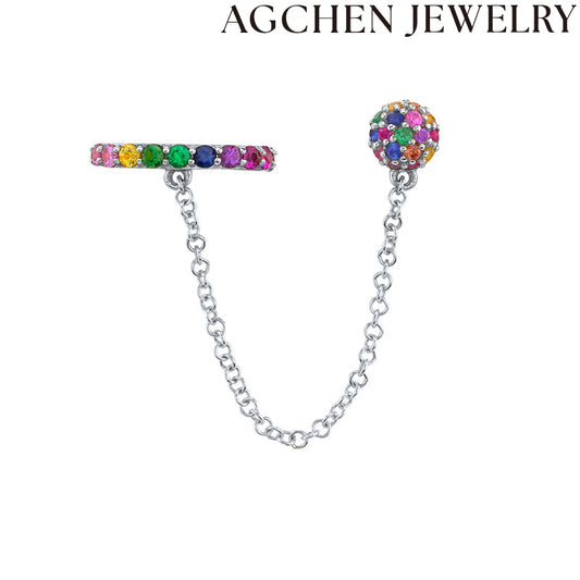 AG Koloraj Trinkaĵaj Akcesoraĵoj Zirkonaj Orelornamaĵoj