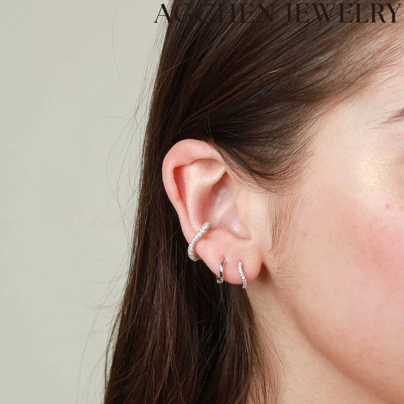AG Irregular Zirconia Earrings