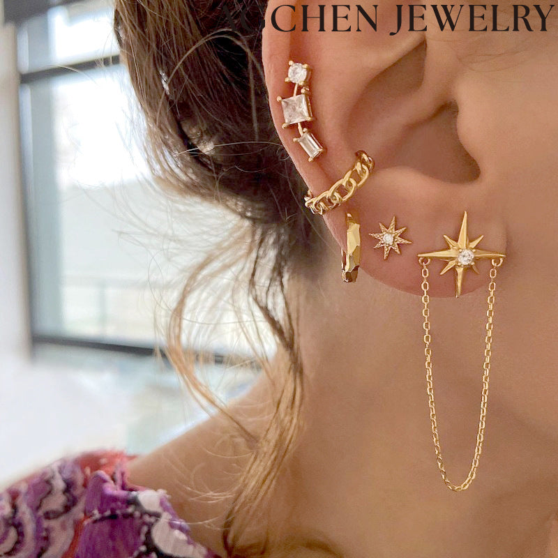 AG Minimalist Zirconia Stud Earrings for Women