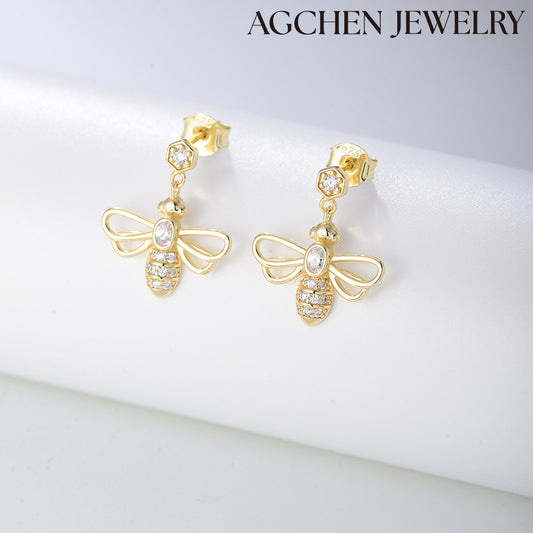 agbeesearring agchenjewelry bumble bee earrings