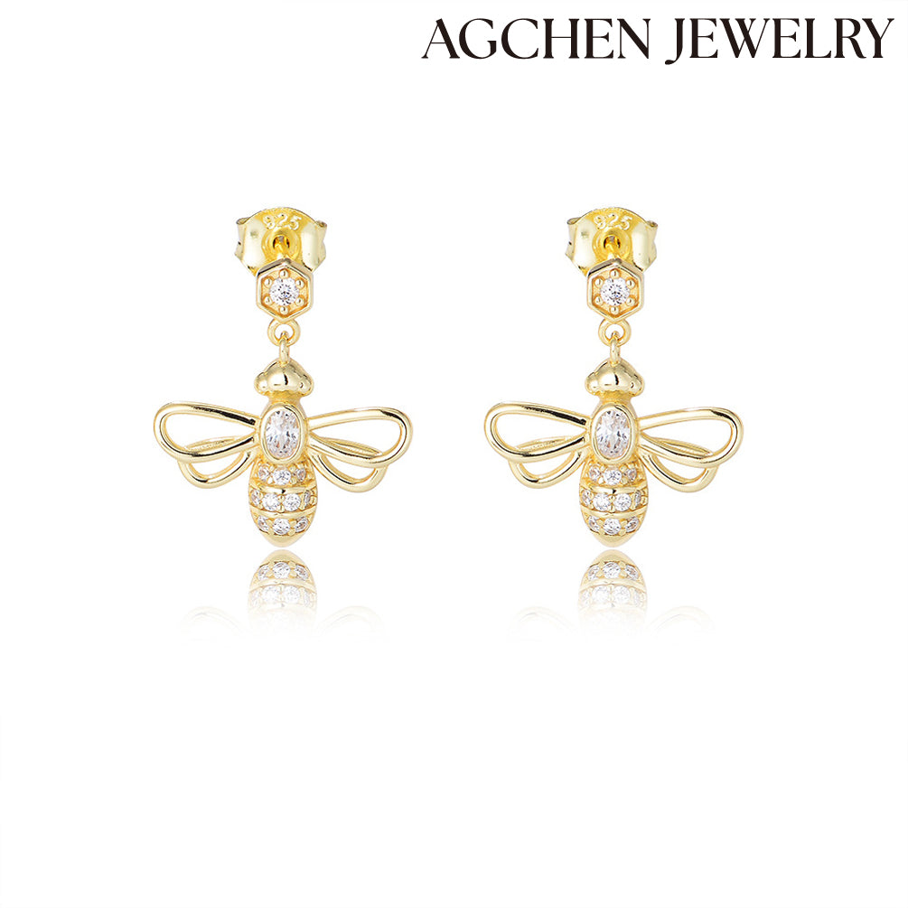 agbeesearring agchenjewelry agearring cutejewelrybee earrings
