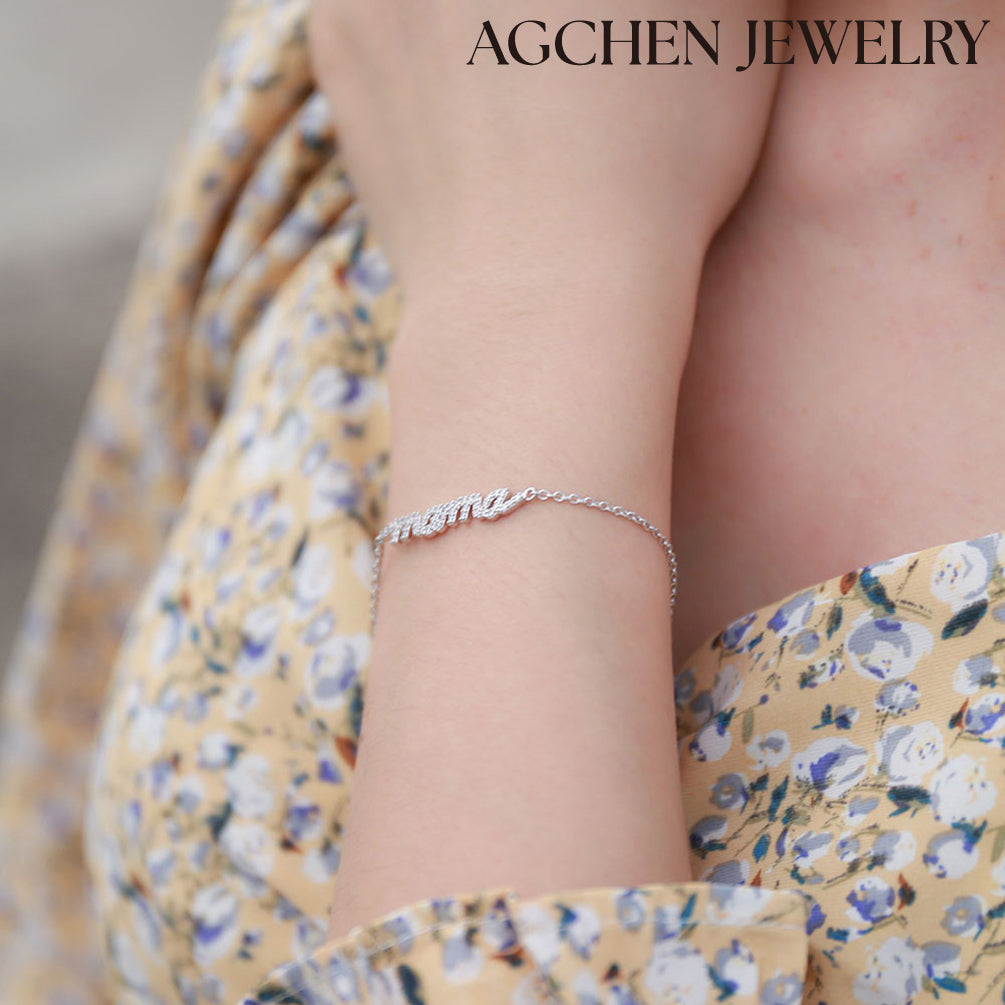 garnet bracelet engraved bracelets for women couple magnetic bracelet agchenjewellery