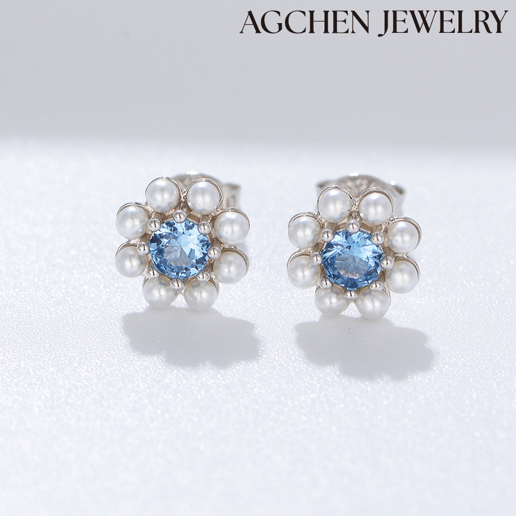 blue stud earrings london blue topaz earringsblue opal earrings royal blue earrings
