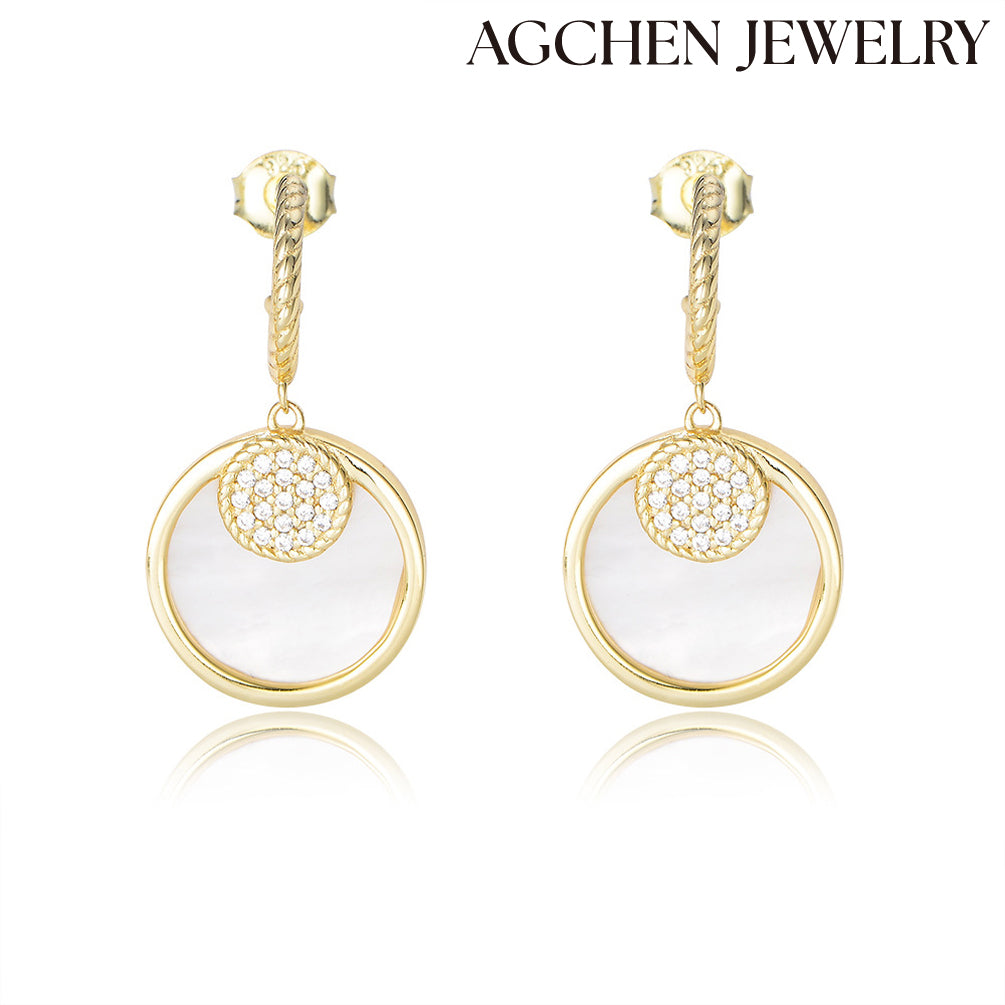 agchenjewelry white zircon earring designer earrings sale