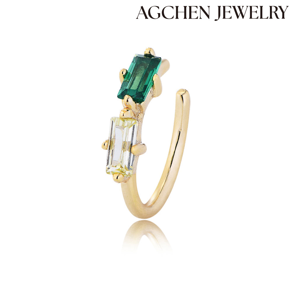 Emerald Green Cubic Zirconia Earrings agchenjewelry emerald earrings emerald stud earrings