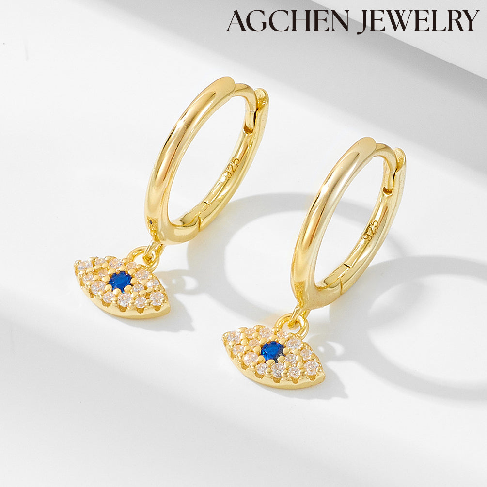 AG S925 Devil's Eye Earrings