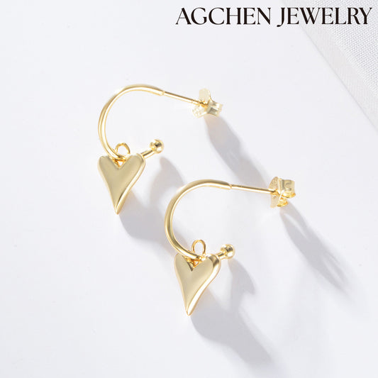 diamond cluster earrings 14k earrings heart shaped earrings