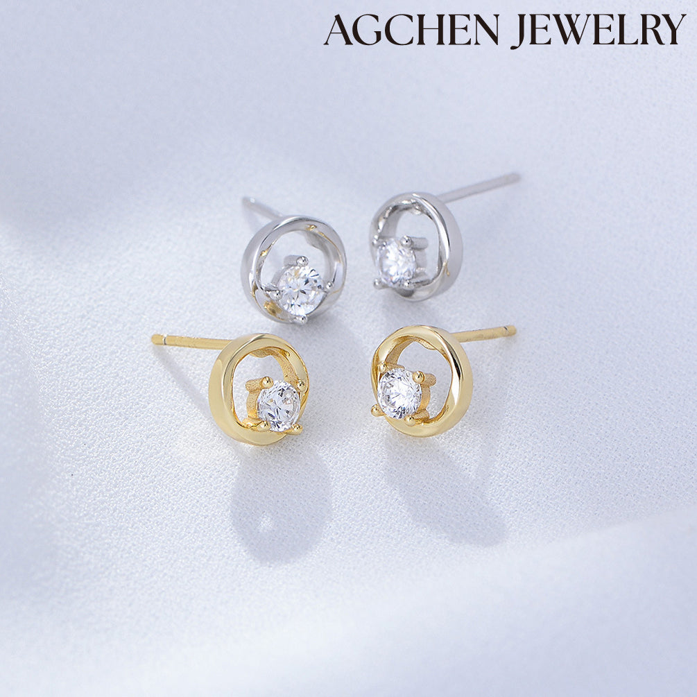 10k gold hoop earrings disco ball earrings