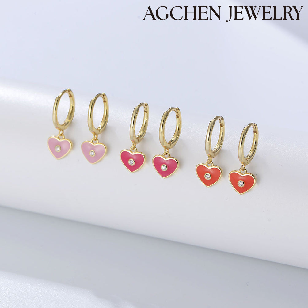 silver heart earringsdiamond heart earrings