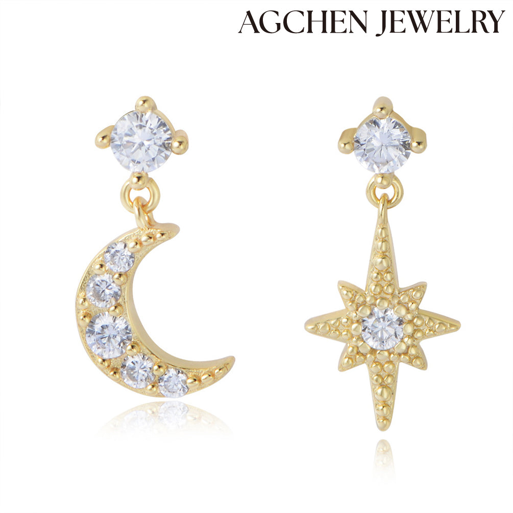 moon and star earrings moon and star anklet star and moon ankletmoon and star pendant