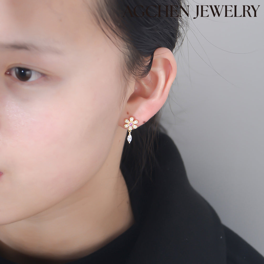 resin flower earrings daisy earring flower set earrings