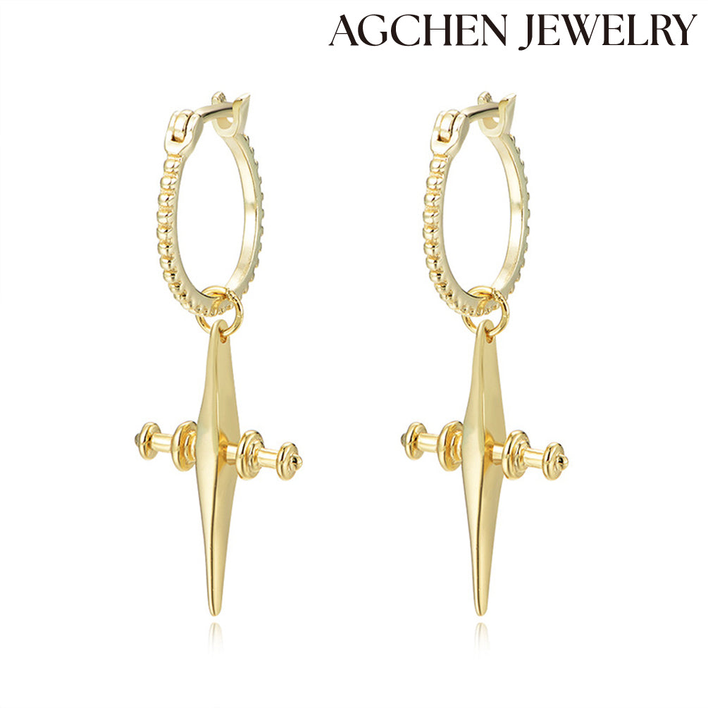 cross earrings agchenjewelry cross earrings men