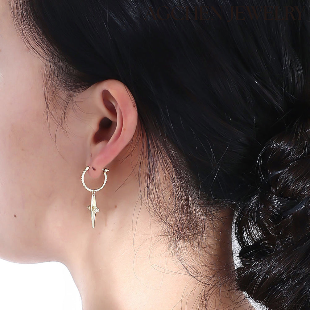 agchenjewelry agearring Cross Earrings agfashion gold cross earring