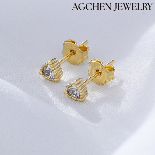 14k rose gold earrings karen walker earrings 8mm stud earrings