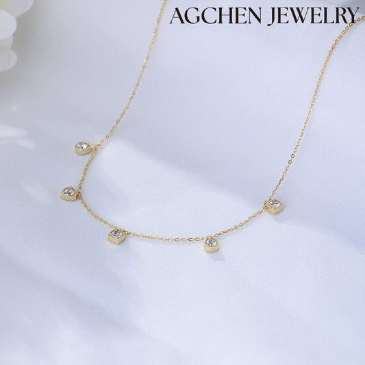 short gold necklace gold ball necklace agchenjewellery