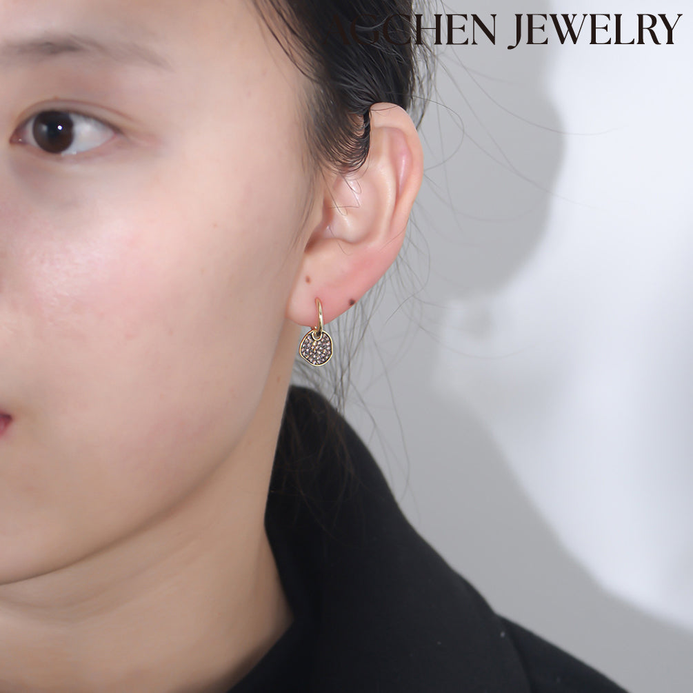 agchenjewelry agjewelry cuteearring agfashion 925 Sterling silver silver drop earrings rose gold drop earrings