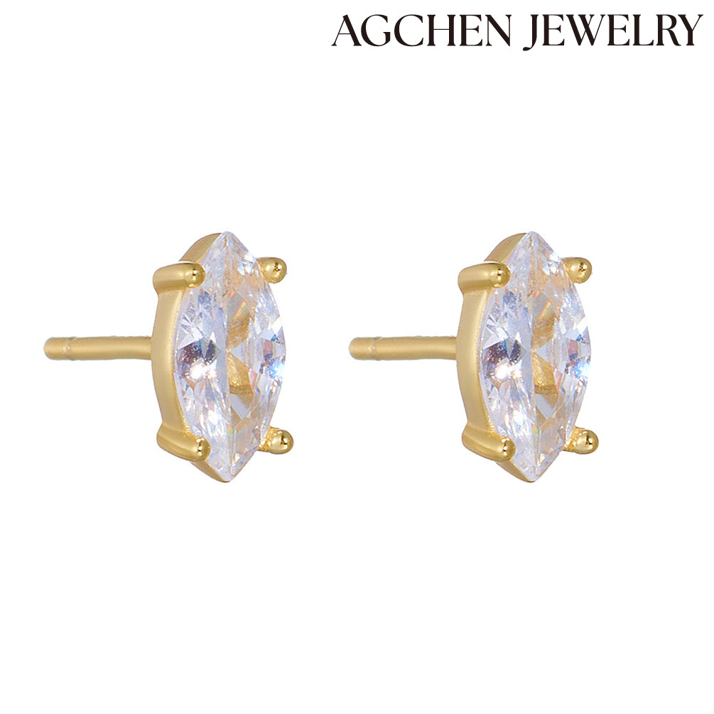 Horse Eye Cubic Zirconia Earrings agchenjewelry agjewelry agfashion earring cuteearring