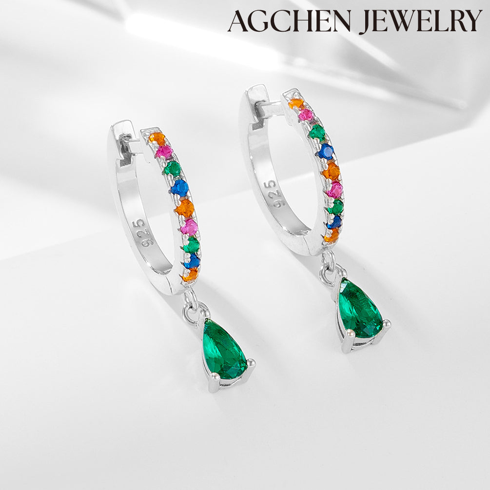 Multicolored Cubic Zirconia Earrings agchenjewelry agjewelry agfashion earring butterfly drop earrings