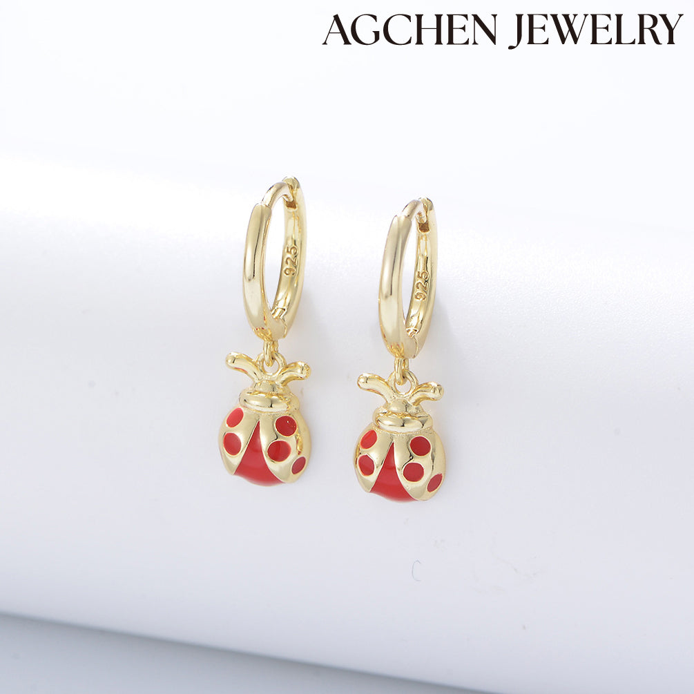 Ladybug Earrings agchenjewelry red earringsred tassel earrings