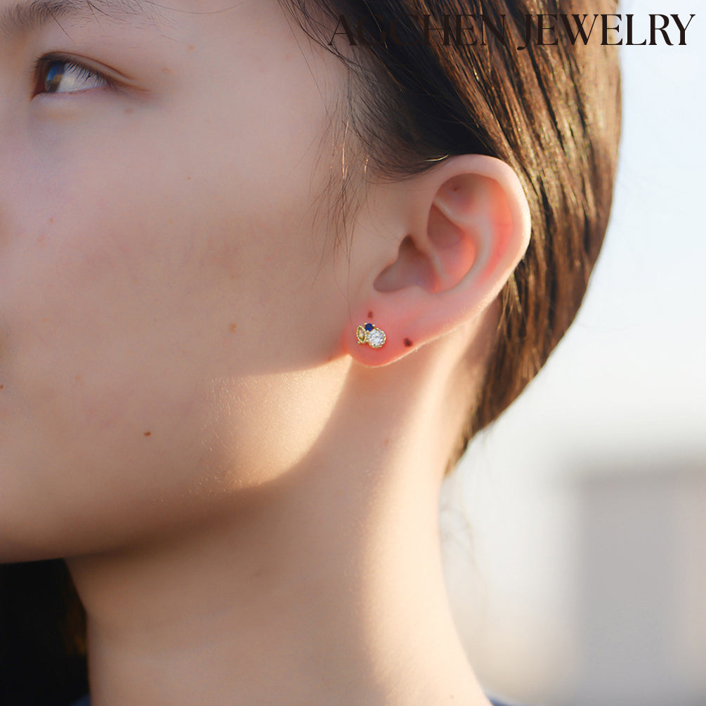 rose gold diamond stud earrings dulhaniya earrings