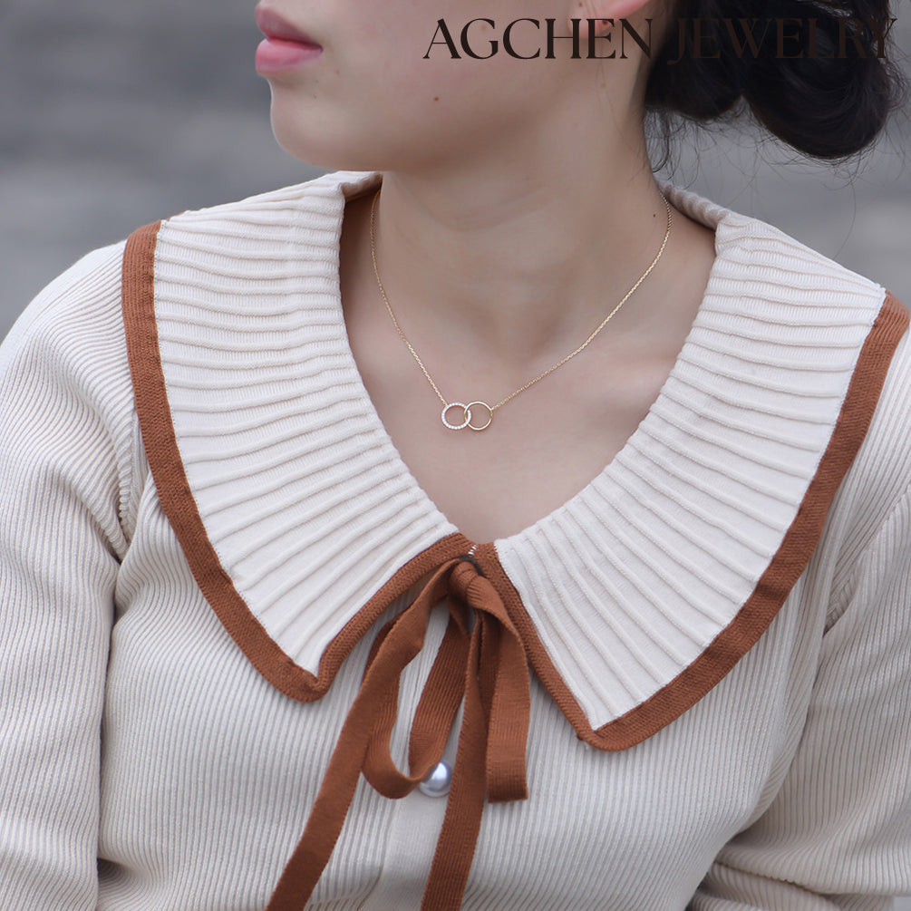 rose gold heart necklace gold moon necklace agchen jewelry