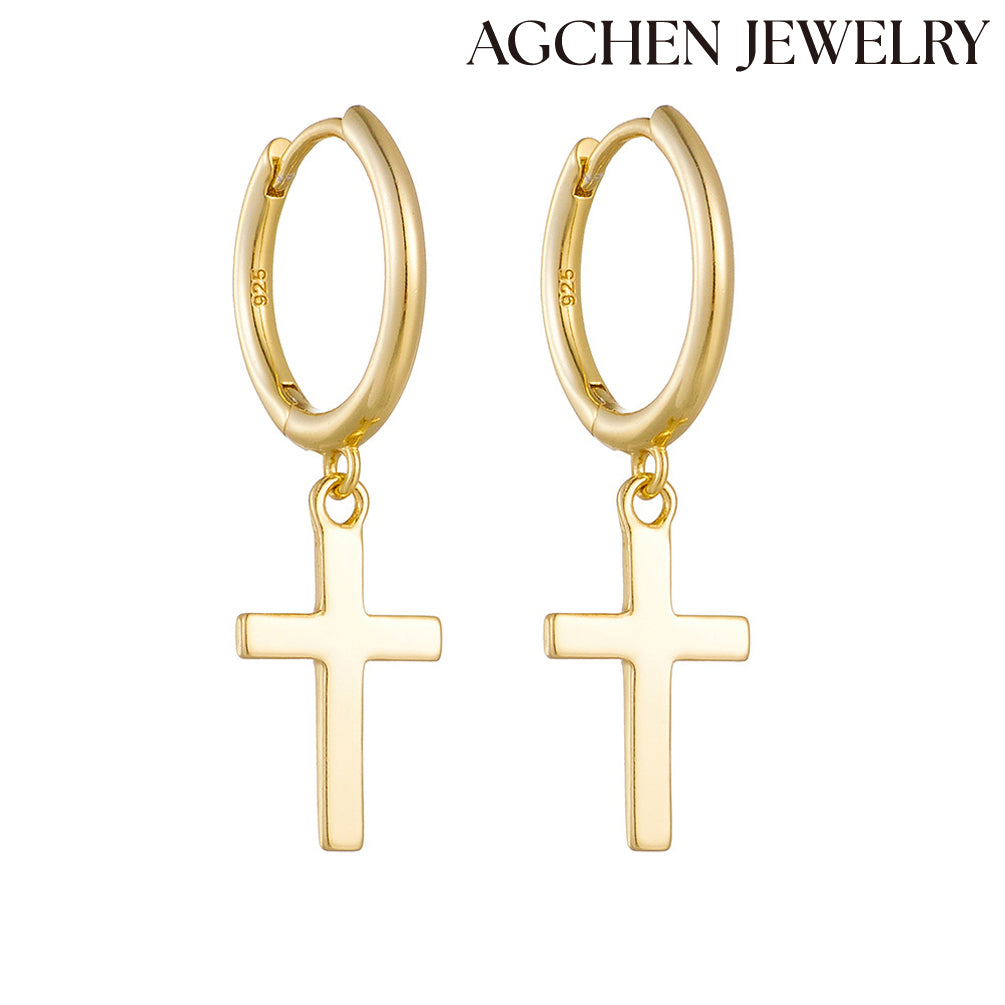 Minimalist Cross Earrings agchenjewelry cross earring scross earrings men
