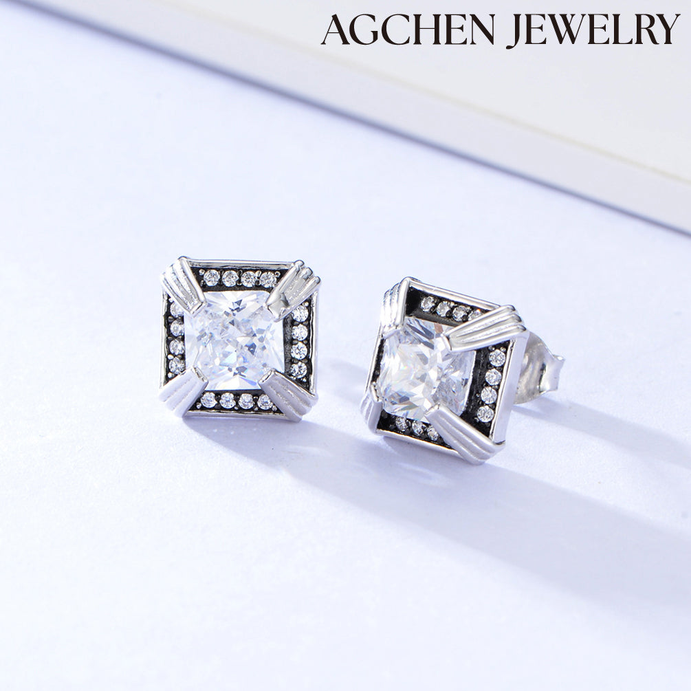 agchenearring small stud earrings white earrings white stone earrings