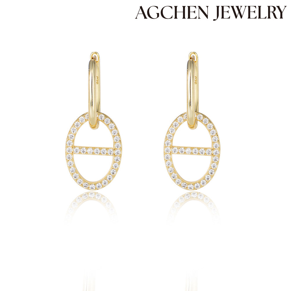 agchenjewelry black colour earrings gold sleeper hoop earrings agate earrings