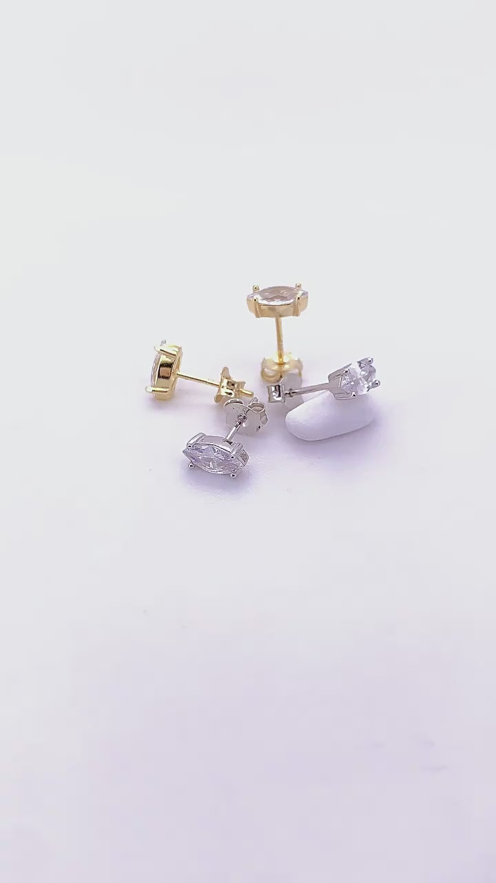 Horse Eye Cubic Zirconia Earrings agchenjewelry agjewelry white stone earrings  white gold earrings for women