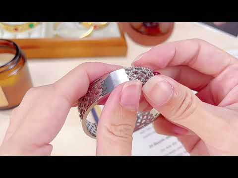 AG Plej Bona Ŝtala Ora Brakringo Kun Turkisa Ŝtono