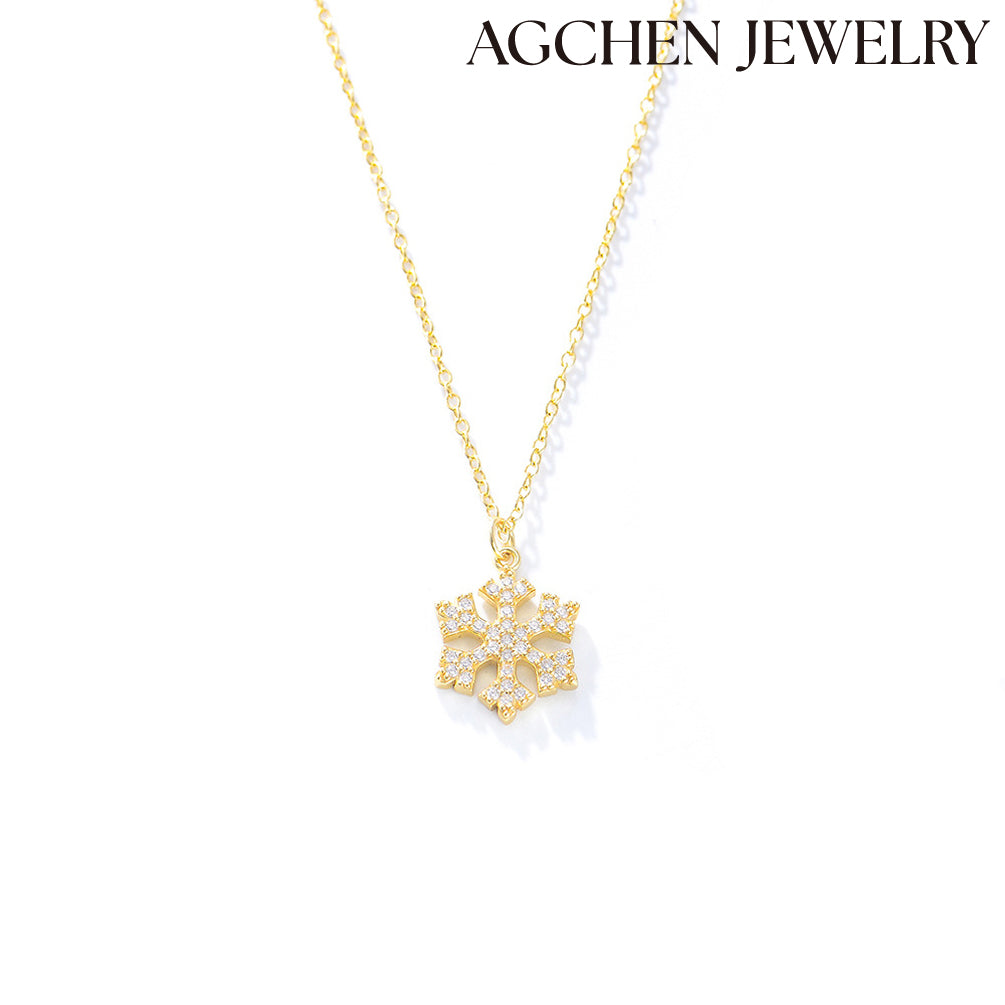 snowflake necklacelight weight gold necklace 22k saudi gold necklace price agchenjewellery