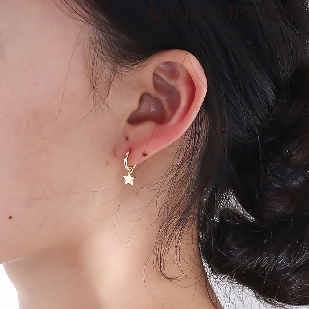 star hoop earrings starfish earrings star stud earrings