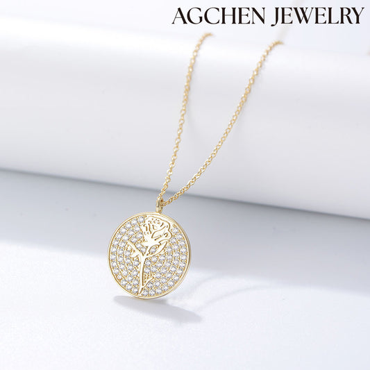 agchenjewellery gold plated necklace gold pendant necklace gold initial necklace
