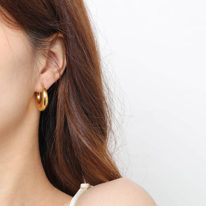 AG Luna-Inspired Gold-plated Stainless Steel Earrings - AGCHEN JEWELRY,earrings
