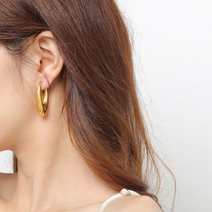 AG Radiant Beauty Raindrops Gold Stainless Steel Earrings - AGCHEN JEWELRY,earrings