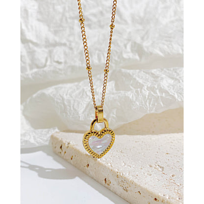 AG Loyalty Black Gold Heart Pendant Necklace - AGCHEN JEWELRY,necklace