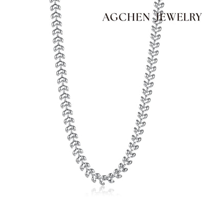 AG Nature Inspired Gold Vines Stainless Steel Necklace - AGCHEN JEWELRY,necklace