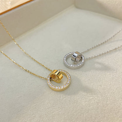 AG Seiko Diamond Pendant With Sparkling Cubic Zirconia Necklace - AGCHEN JEWELRY,necklace